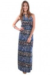 VESTIDO LONGO VISCO ESTAMPADO