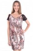 Vestido visco com detalhe renda preto e branco