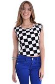 BLUSA CROPPED VISCO P/B