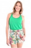 short cetim estampado